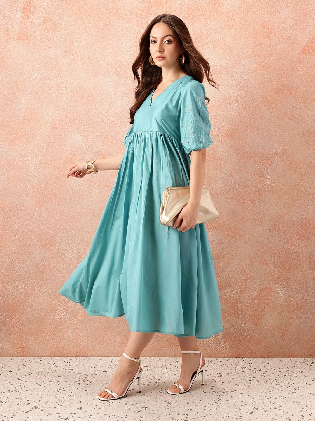 all about you Empire Midi Ethnic Dress