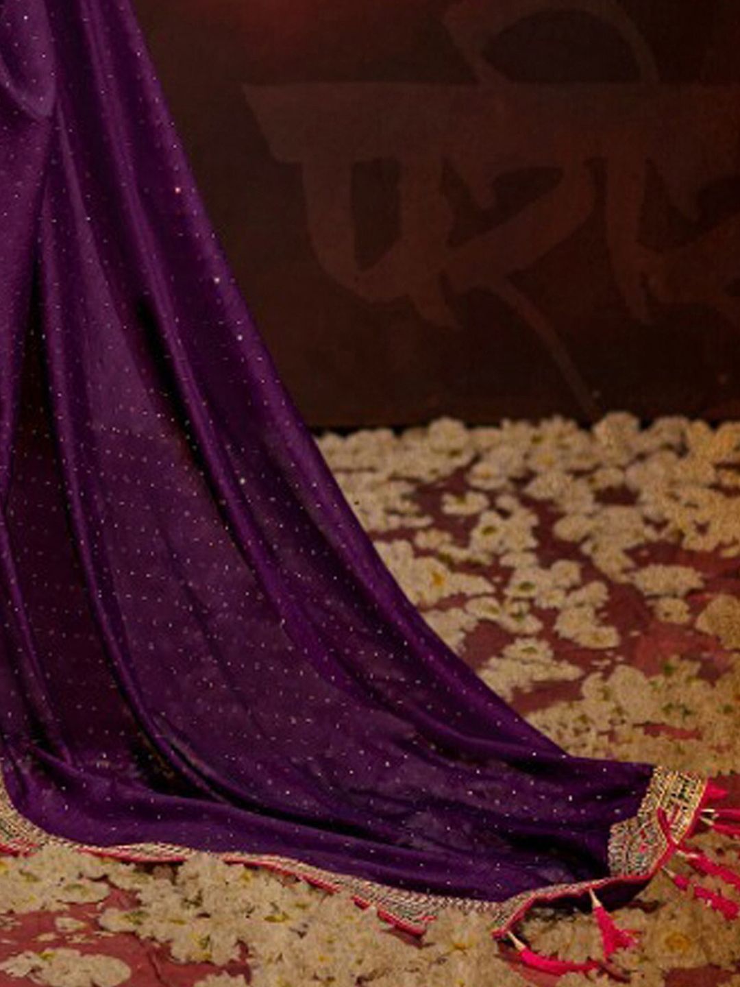 Saree mall Embellished Beads and Stones Silk Blend Sarees