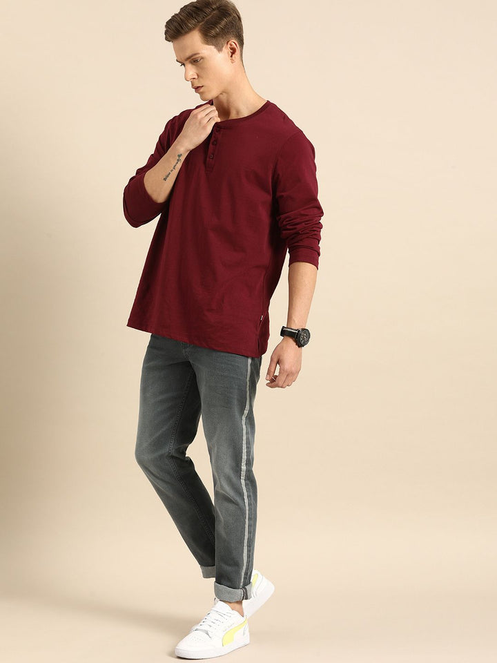 Being Human Clothing Men Grey Skinny Fit Mid-Rise Clean Look Jeans with Side Stripes
