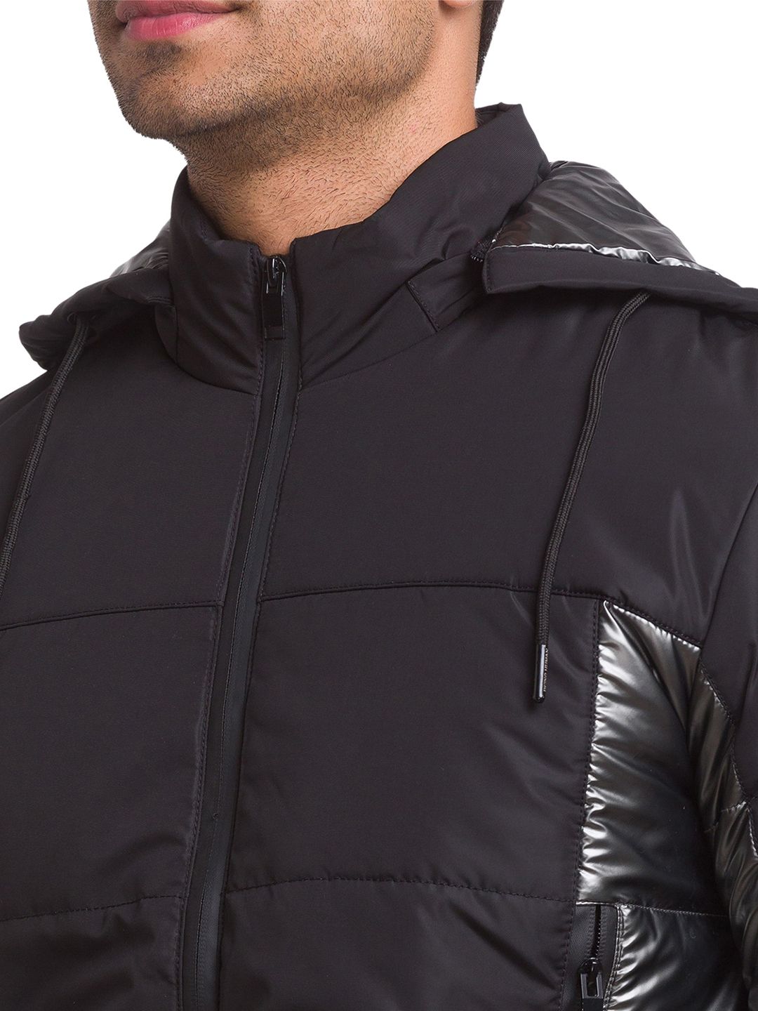 Being Human Men Black Solid Padded Jacket