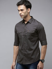 SPYKAR Solid Slim Fit Pure Cotton Casual Shirt