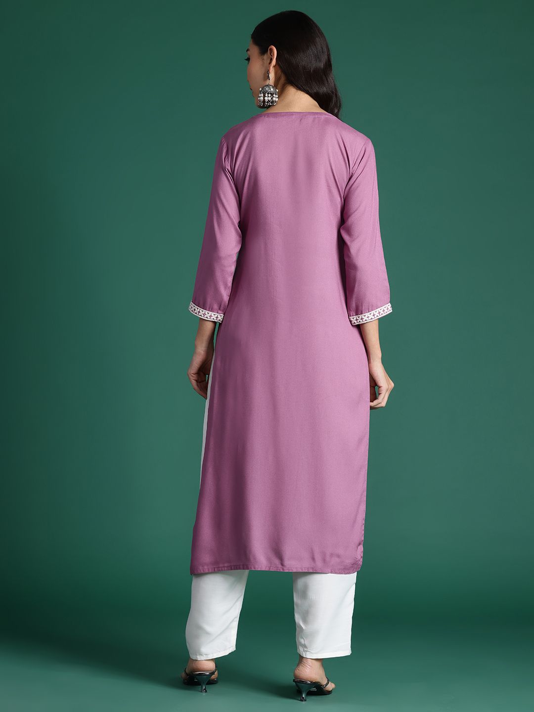 Indo Era Ethnic Motifs Embroidered Thread Work Kurta