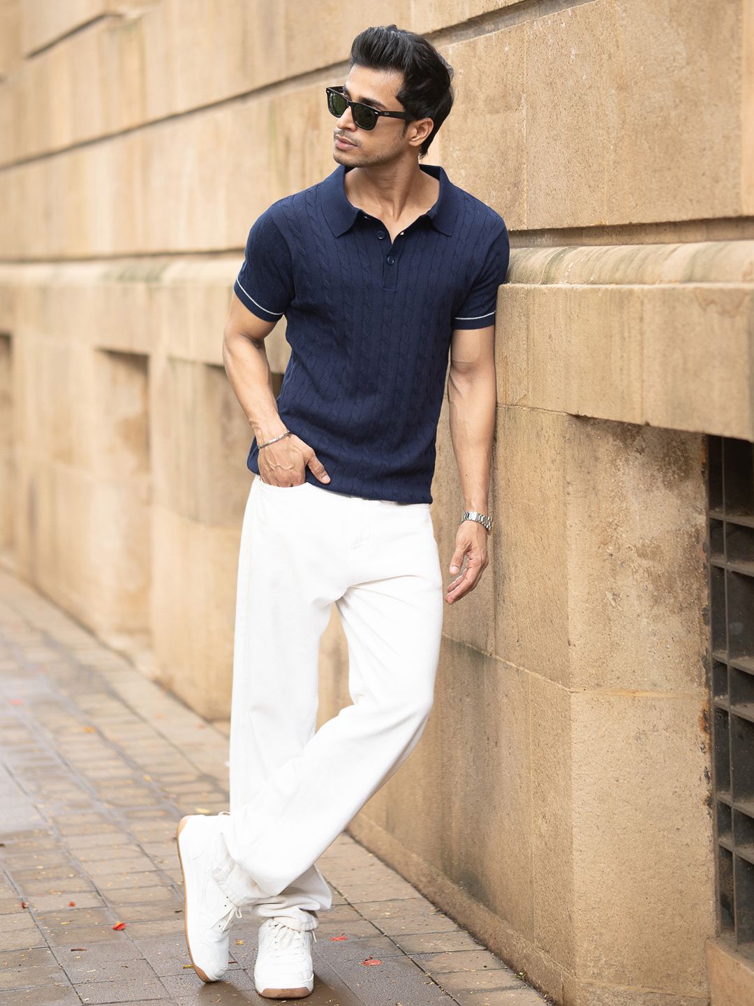 Powerlook SS25 Knitted Polo Collar Pure Cotton T-Shirt