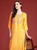 Anouk Women Embellished Mirror Work Kurta