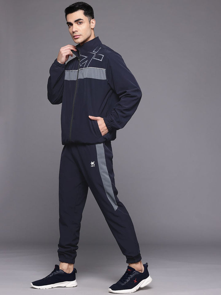 HRX by Hrithik Roshan Striped Printed Running Tracksuit