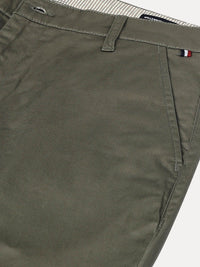 Thomas Scott Men Olive Green New Millennium Fit Easy Wash Trousers