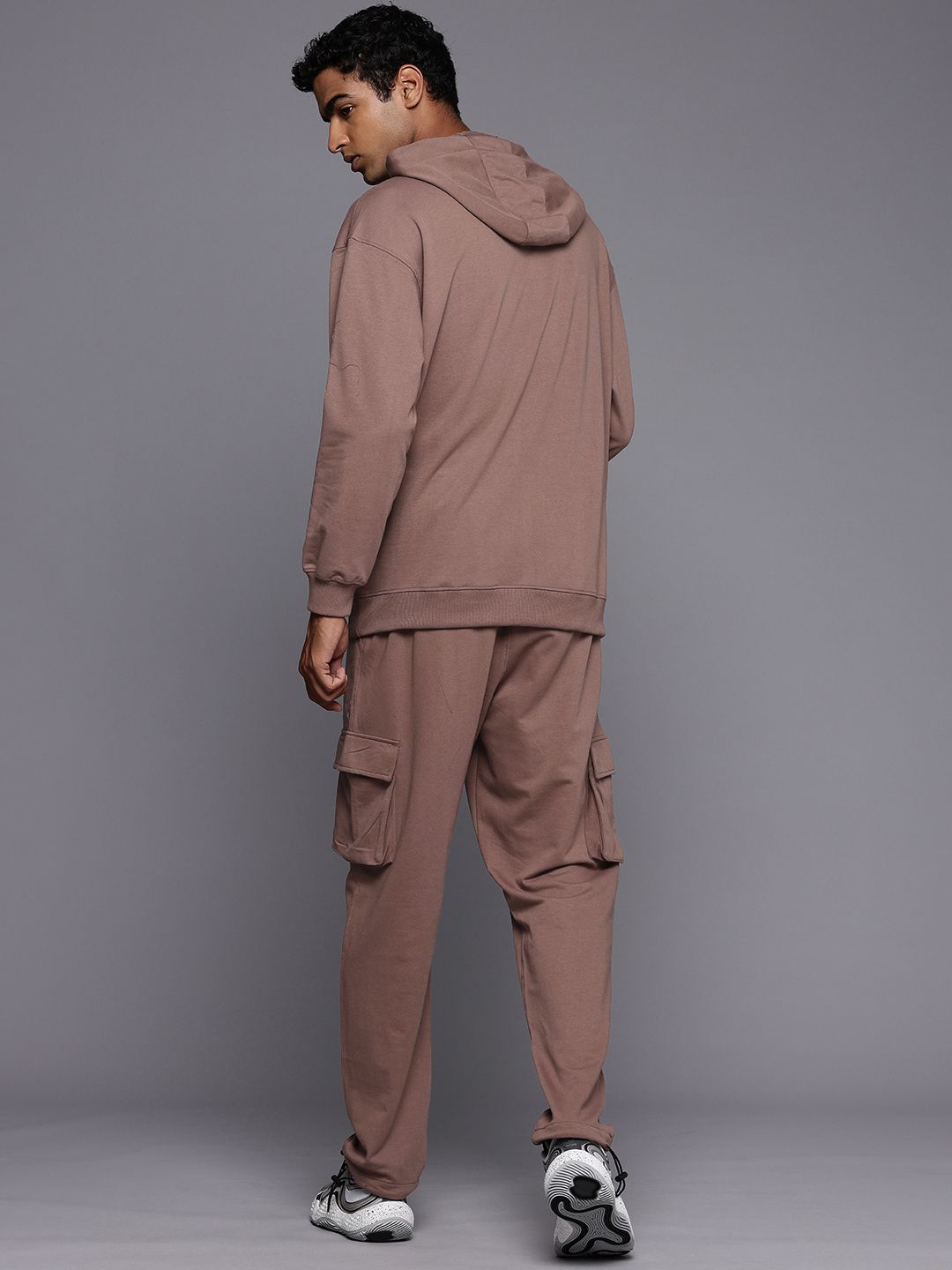 HRX by Hrithik Roshan Irontribe Typography Hooded Training Sweatshirt & Joggers Tracksuit