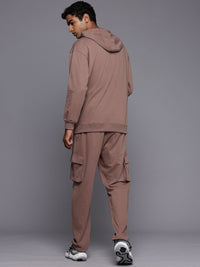 HRX by Hrithik Roshan Irontribe Typography Hooded Training Sweatshirt & Joggers Tracksuit