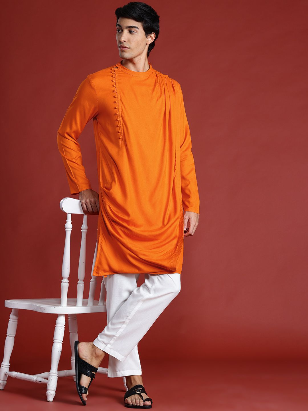 Anouk Gathered Detail Kurta Set