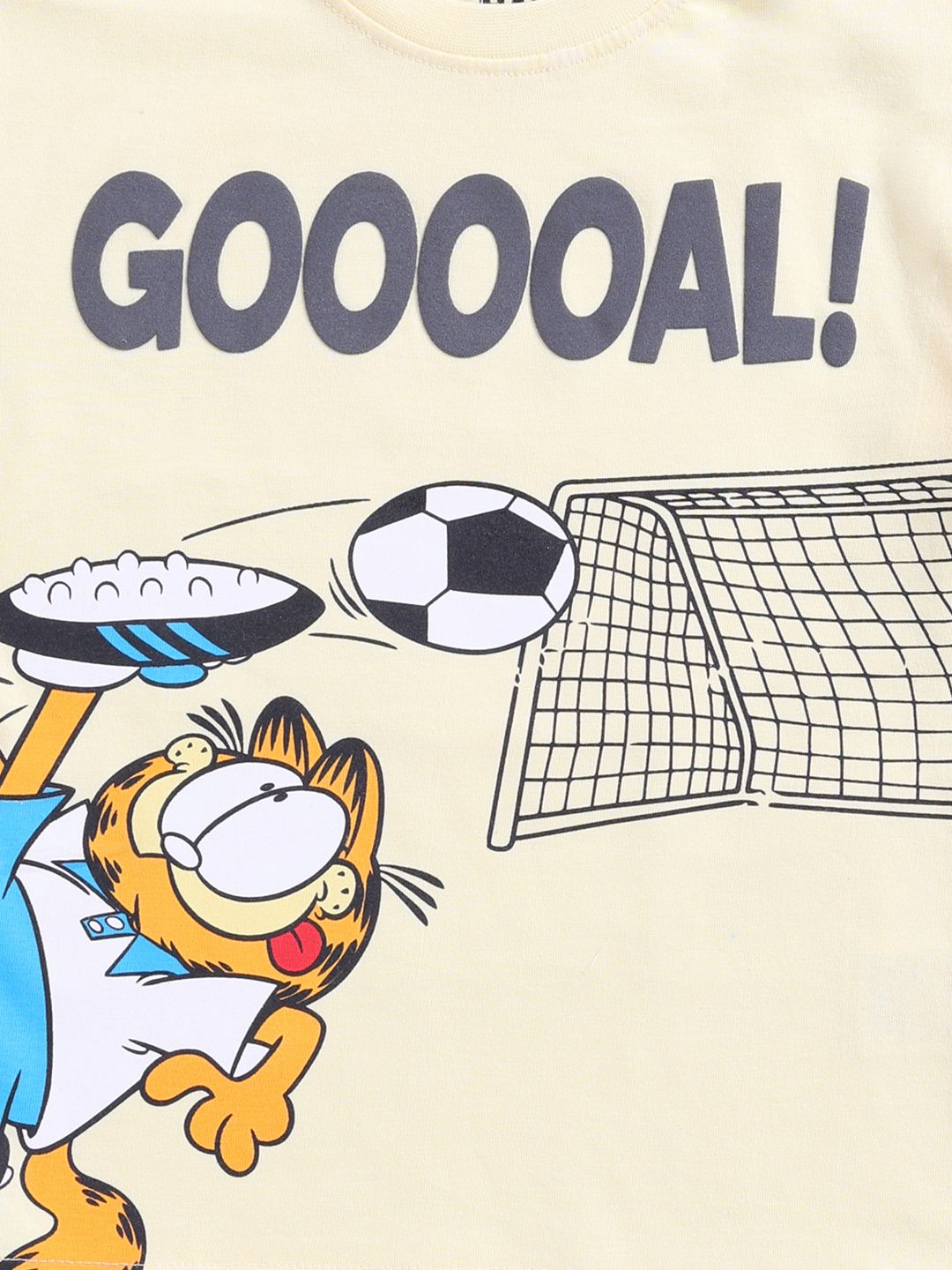 Happy Faces Kids Boys Garfield Printed Pure Cotton T-Shirt