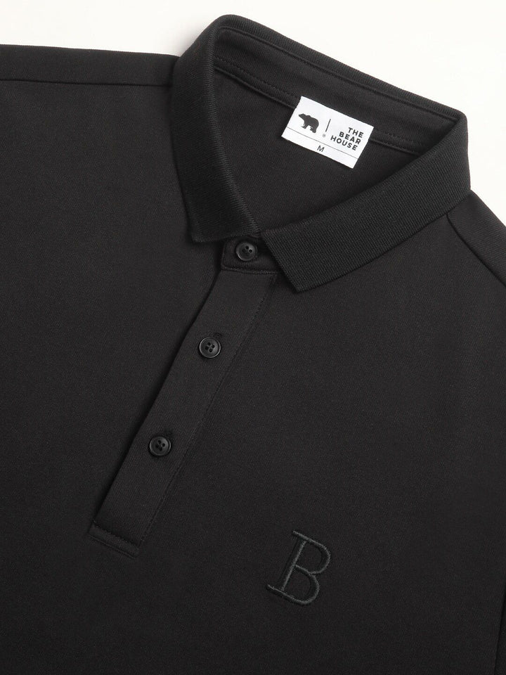 THE BEAR HOUSE Polo Collar Short Sleeves Slim Fit T-shirt