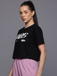 HRX by Hrithik Roshan Lifestyle Typography Print Crop T-shirt
