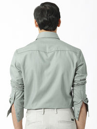 RARE RABBIT Men Belia Slim Fit Spread Collar Cotton Shirt