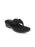 Mochi Women Embellished Open Toe Flats