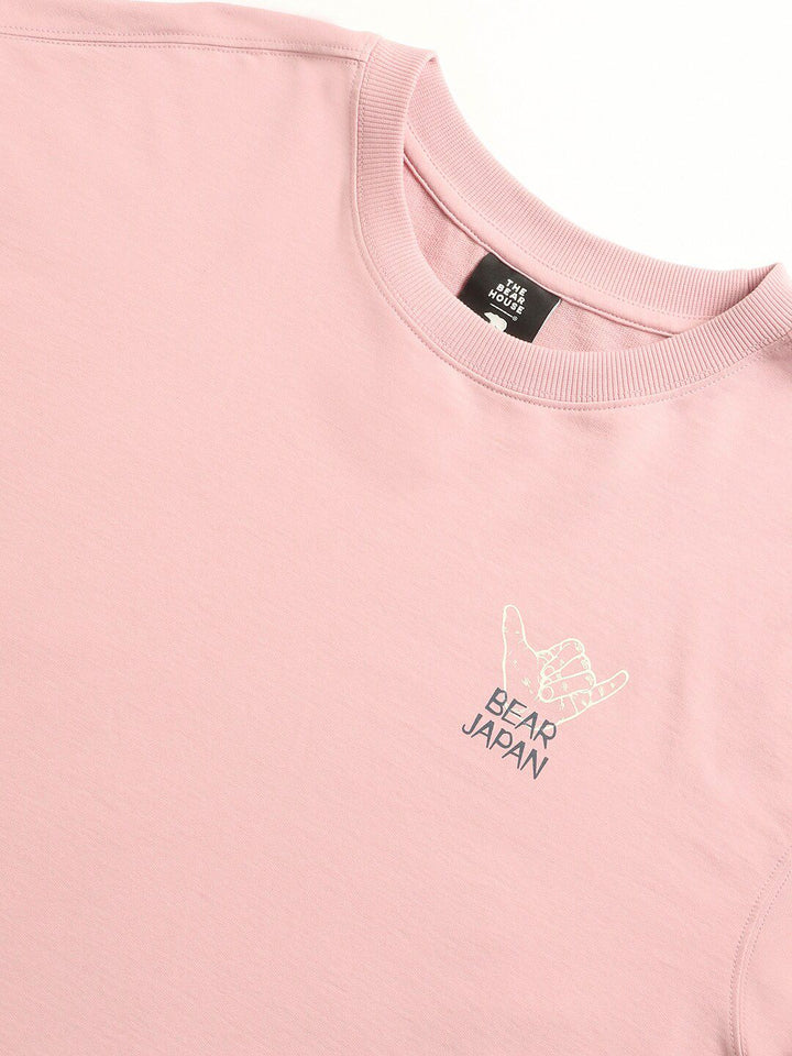 THE BEAR HOUSE Graphic Printed Round neck Loose Fit Cotton T-shirt