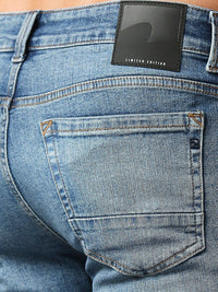 SPYKAR Men Cotton Bootcut Low-Rise Mildly Distressed Heavy Fade Stretchable Jeans