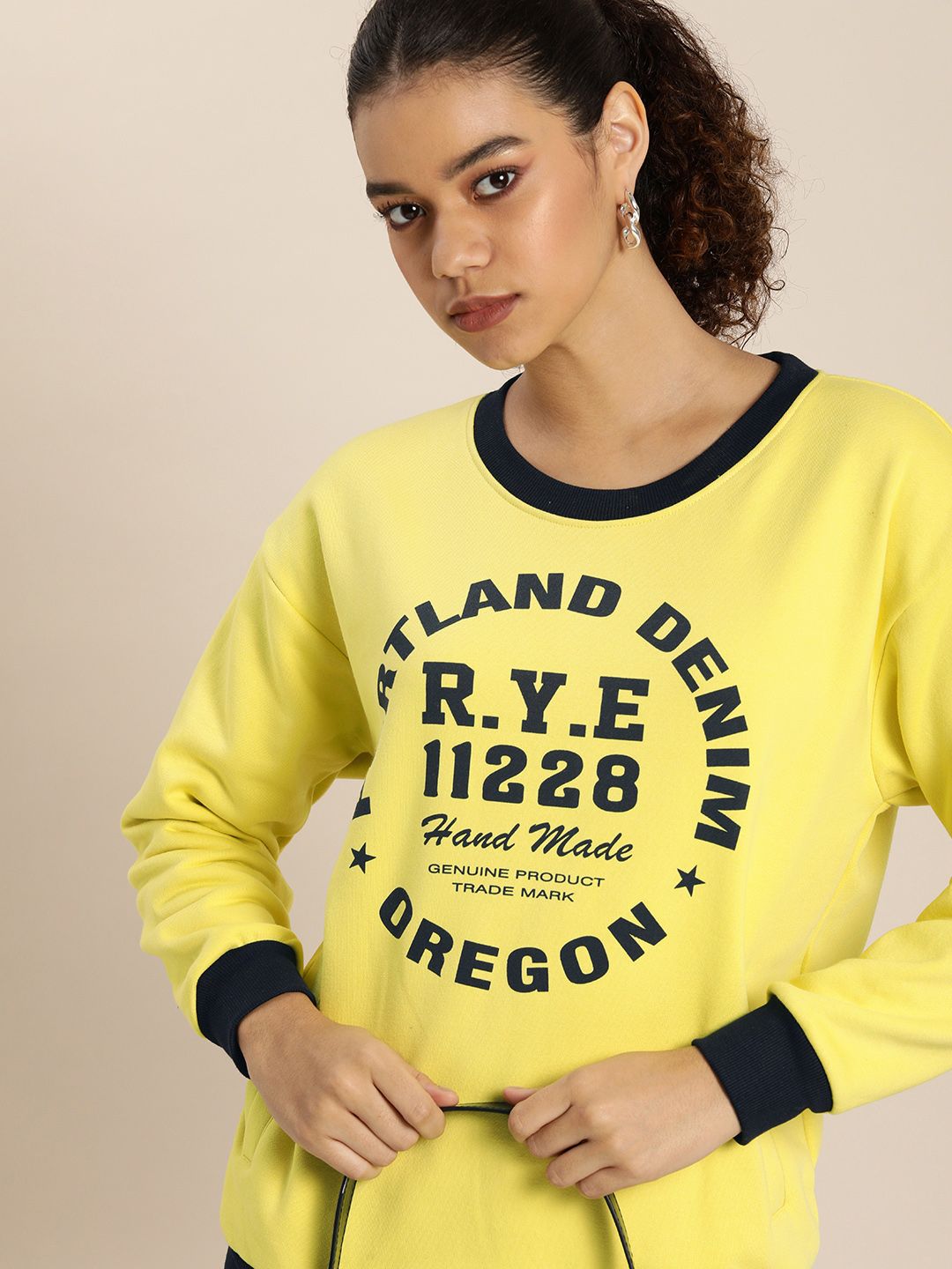 DILLINGER Women Printed Oversized Sweatshirt