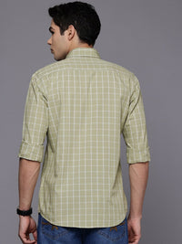 Raymond Pure Cotton Slim Fit Checked Casual Shirt