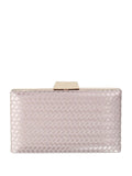 Metro Rose Gold Textured Box Clutch