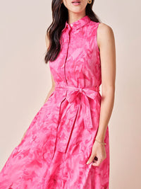 AND Printed Cotton Shirt Midi Dress