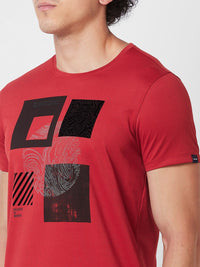 SPYKAR Graphic Printed Cotton Slim Fit T-shirt