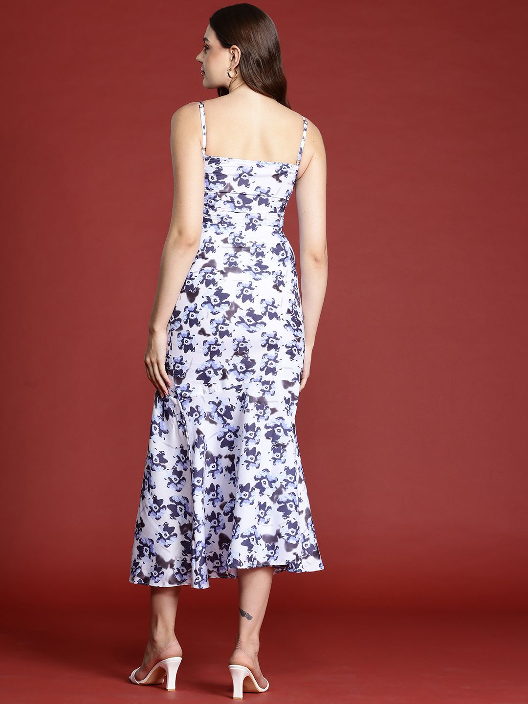 all about you Printed Slit Midi Dress