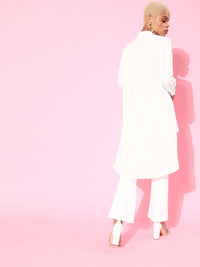 Berrylush Women White Solid Asymmetrical Top