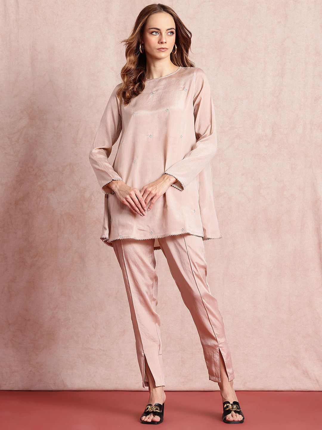 all about you Long Sleeves Embroidered Co-Ords