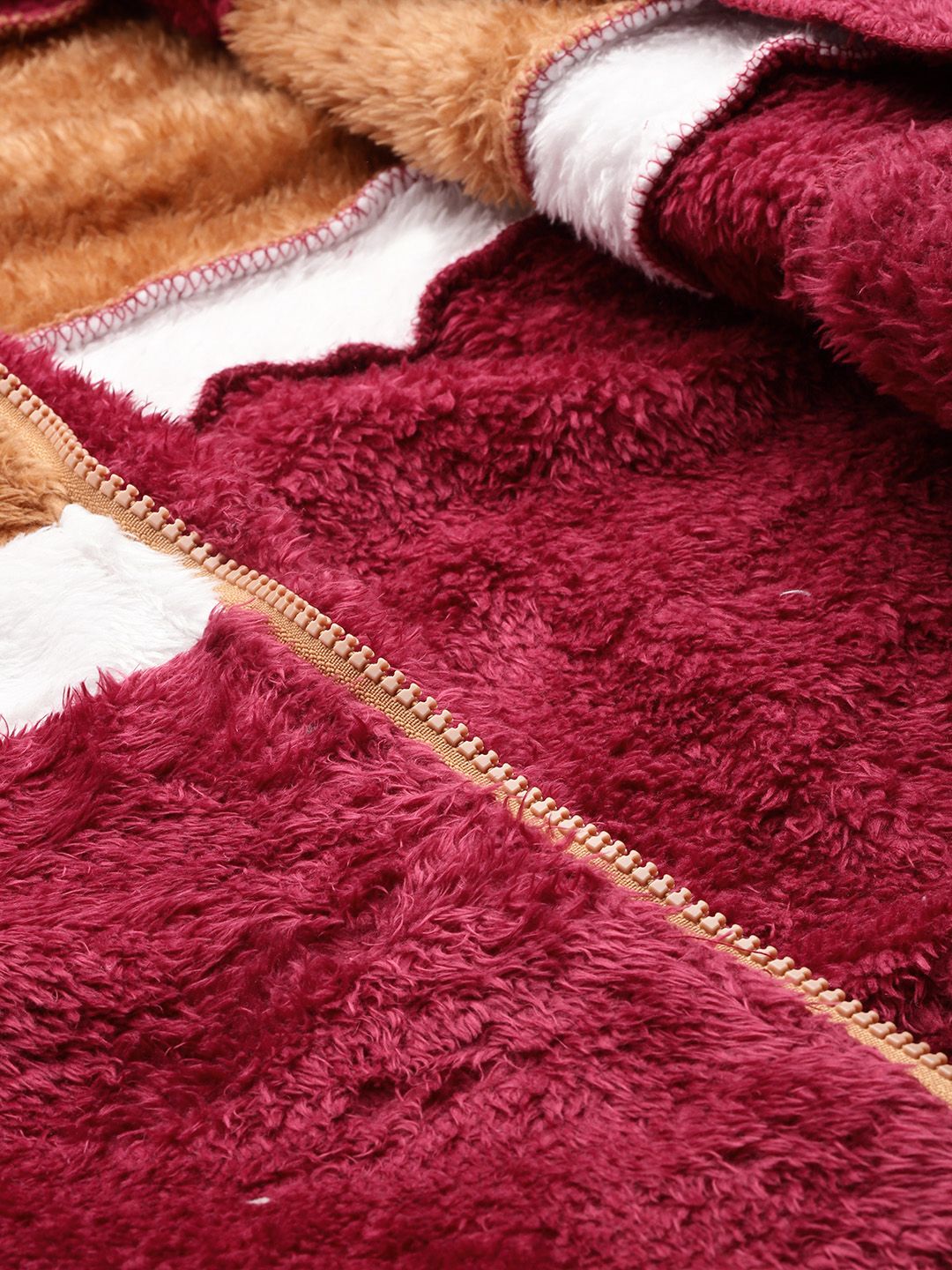 DressBerry Striped Faux Fur Jacket