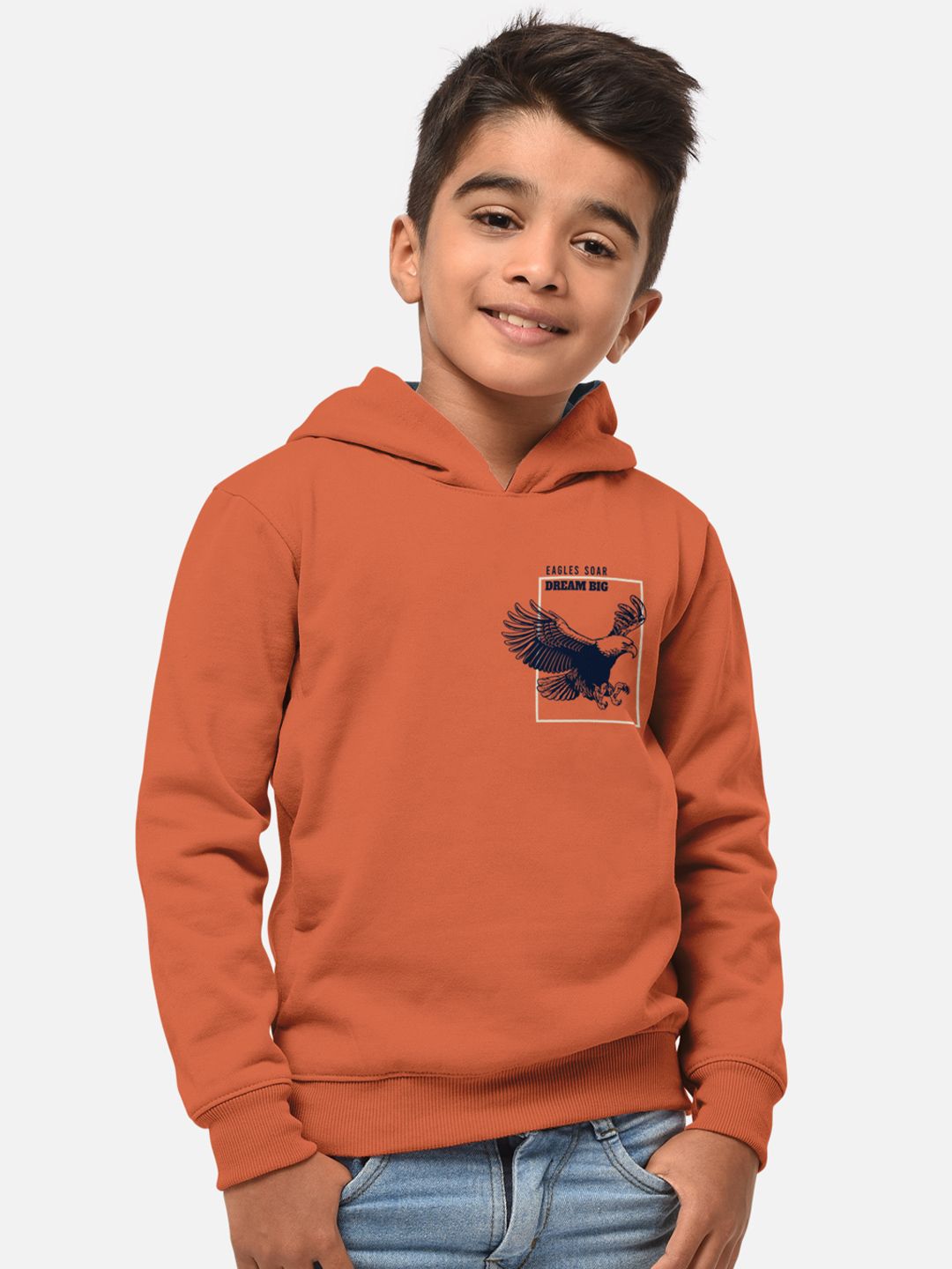 HELLCAT Boys Printed Hooded T-shirt With Jogger
