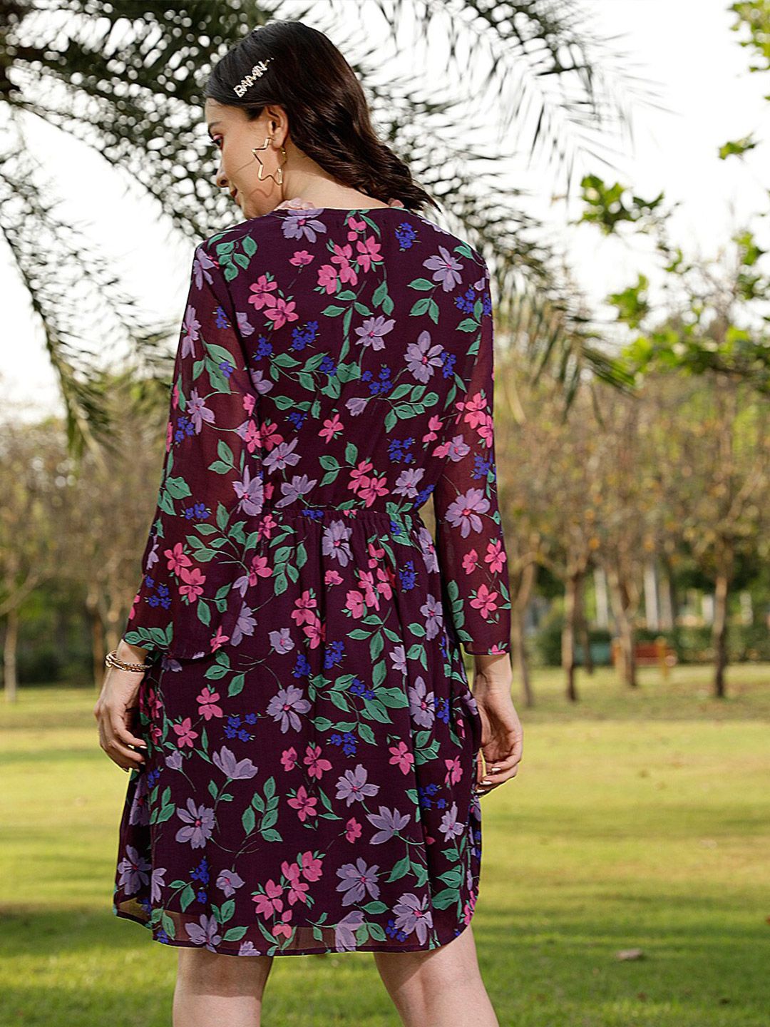 STREET 9 Floral Printed Wrap Dress