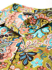 DressBerry Floral Opaque Printed Bell Sleeves Casual Shirt