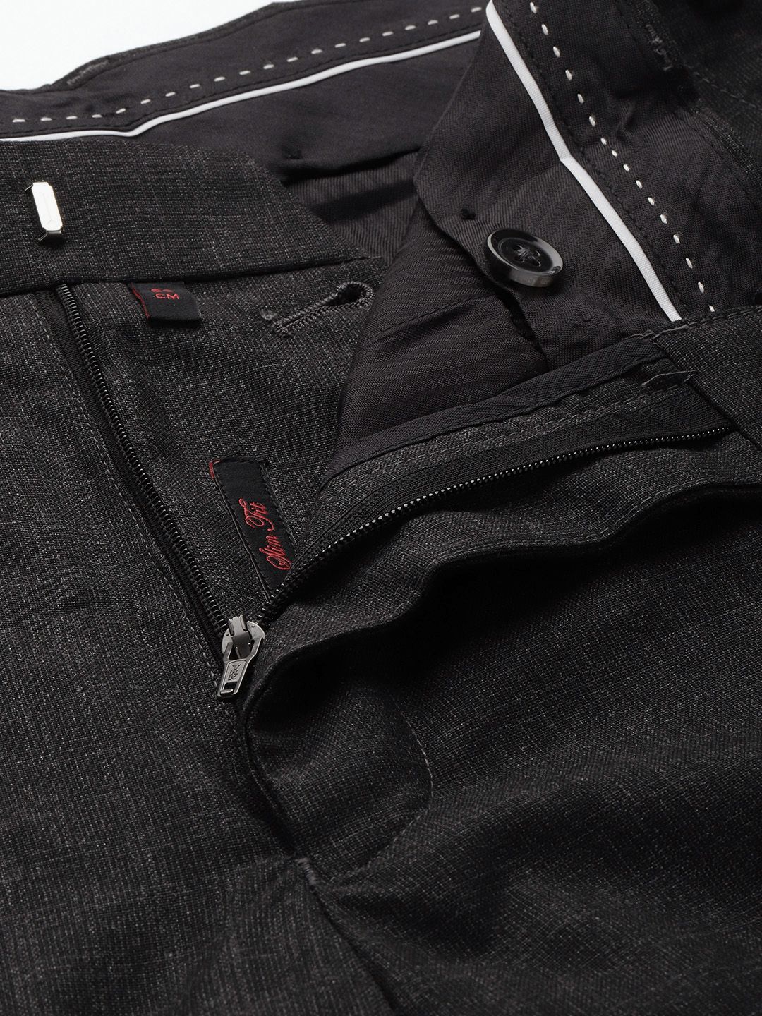 Raymond Men Checked Slim Fit Formal Trousers