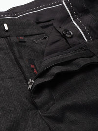 Raymond Men Checked Slim Fit Formal Trousers