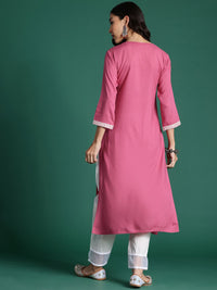 Indo Era Ethnic Motifs Embroidered Thread Work Kurta