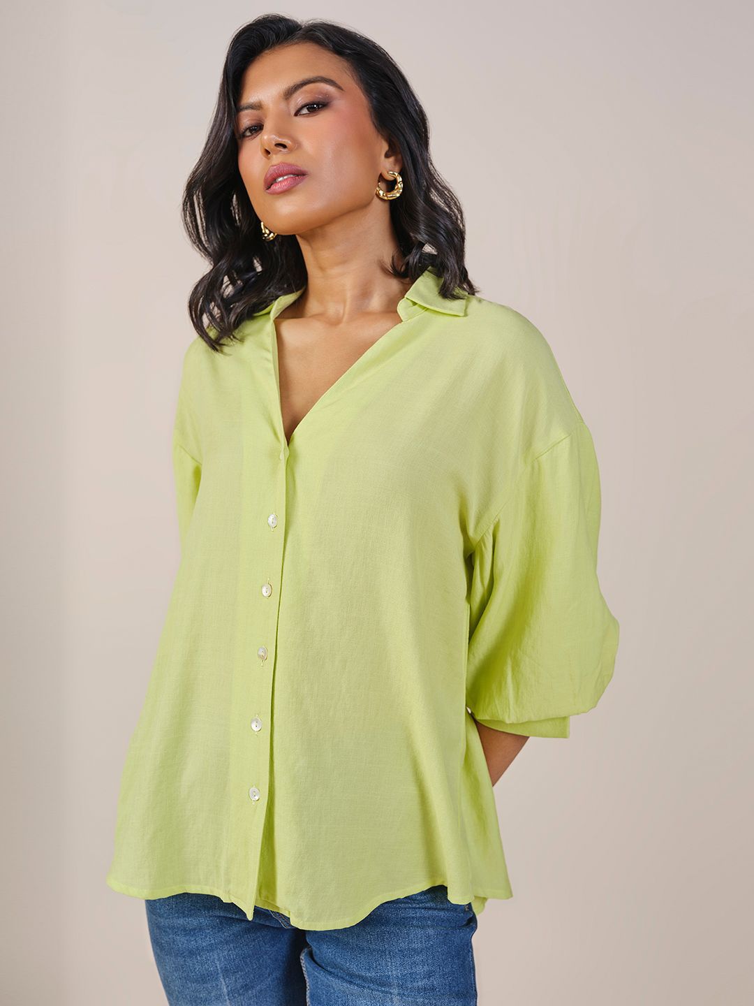 AND Shirt Style Solid Top