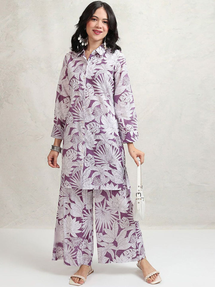 Vishudh Printed Shirt With Trousers Co-Ords