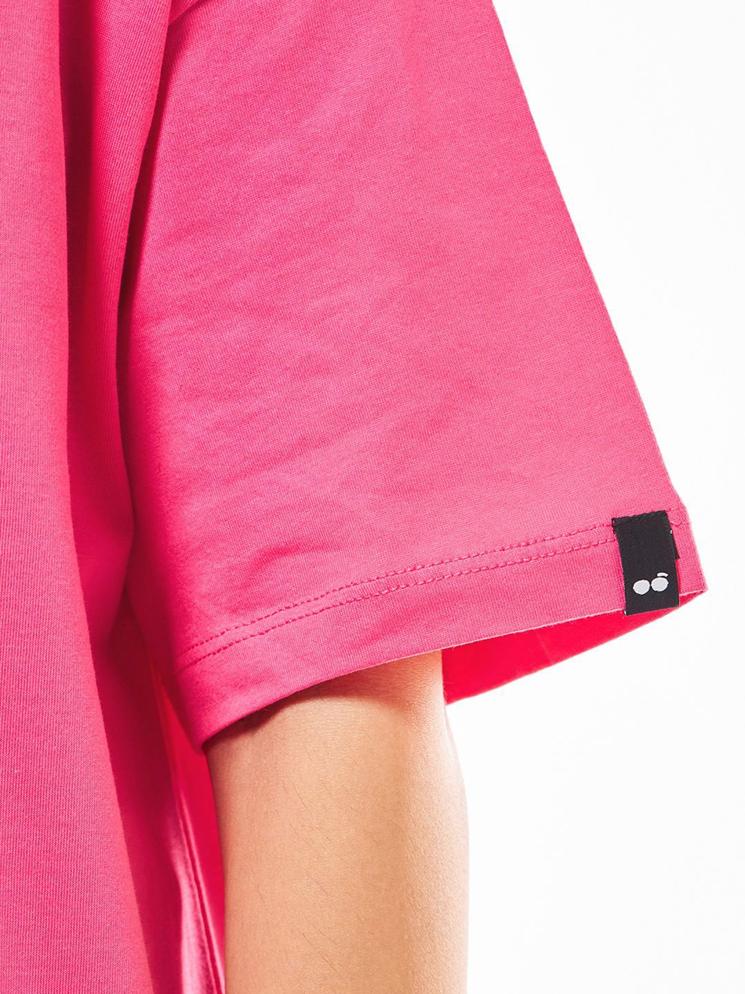 Bewakoof Women Typography Printed Round Neck Cotton Pure Cotton Oversized T-shirt