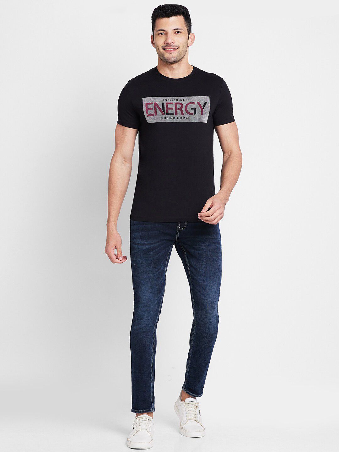 Being Human Typography Printed Round Neck T-shirt