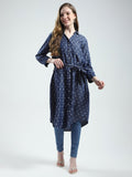 Monte Carlo Printed Shirt Collar A-Line Kurta