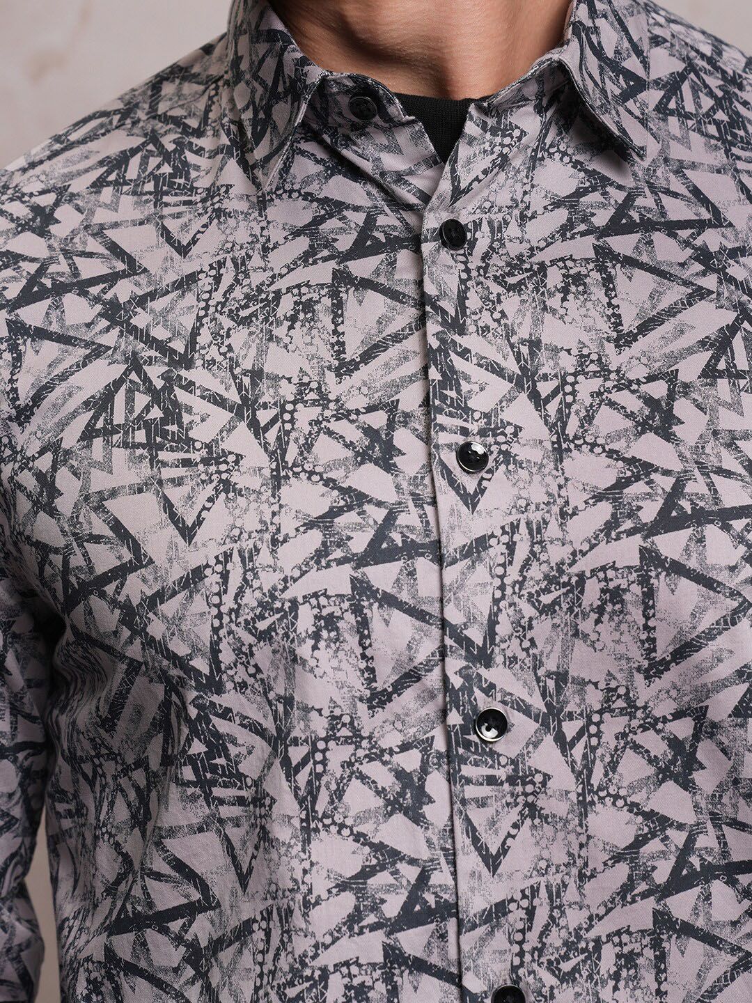 LOCOMOTIVE Luxe Satin Printed Party Shirt