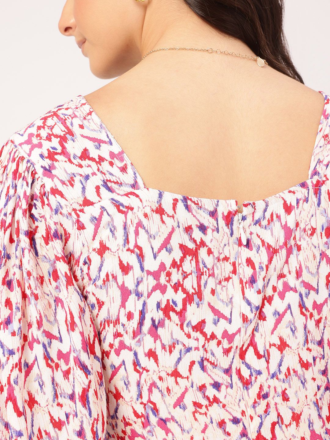 DressBerry Sweet & Simple Square Neck A-line Top