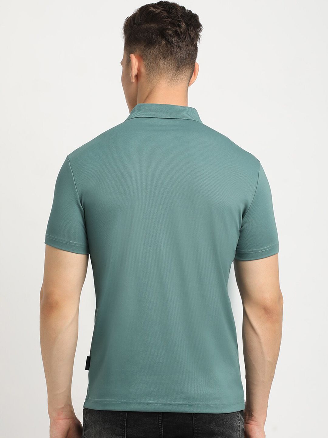 THE BEAR HOUSE Polo Collar Short Sleeves Slim Fit T-shirt