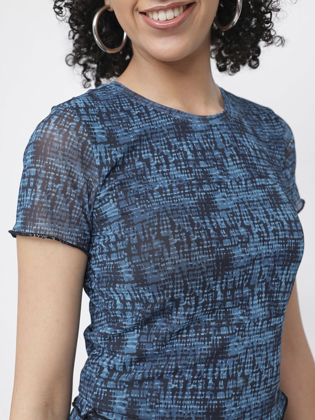 DressBerry Trippy Threads Mesh Mania Crop Top