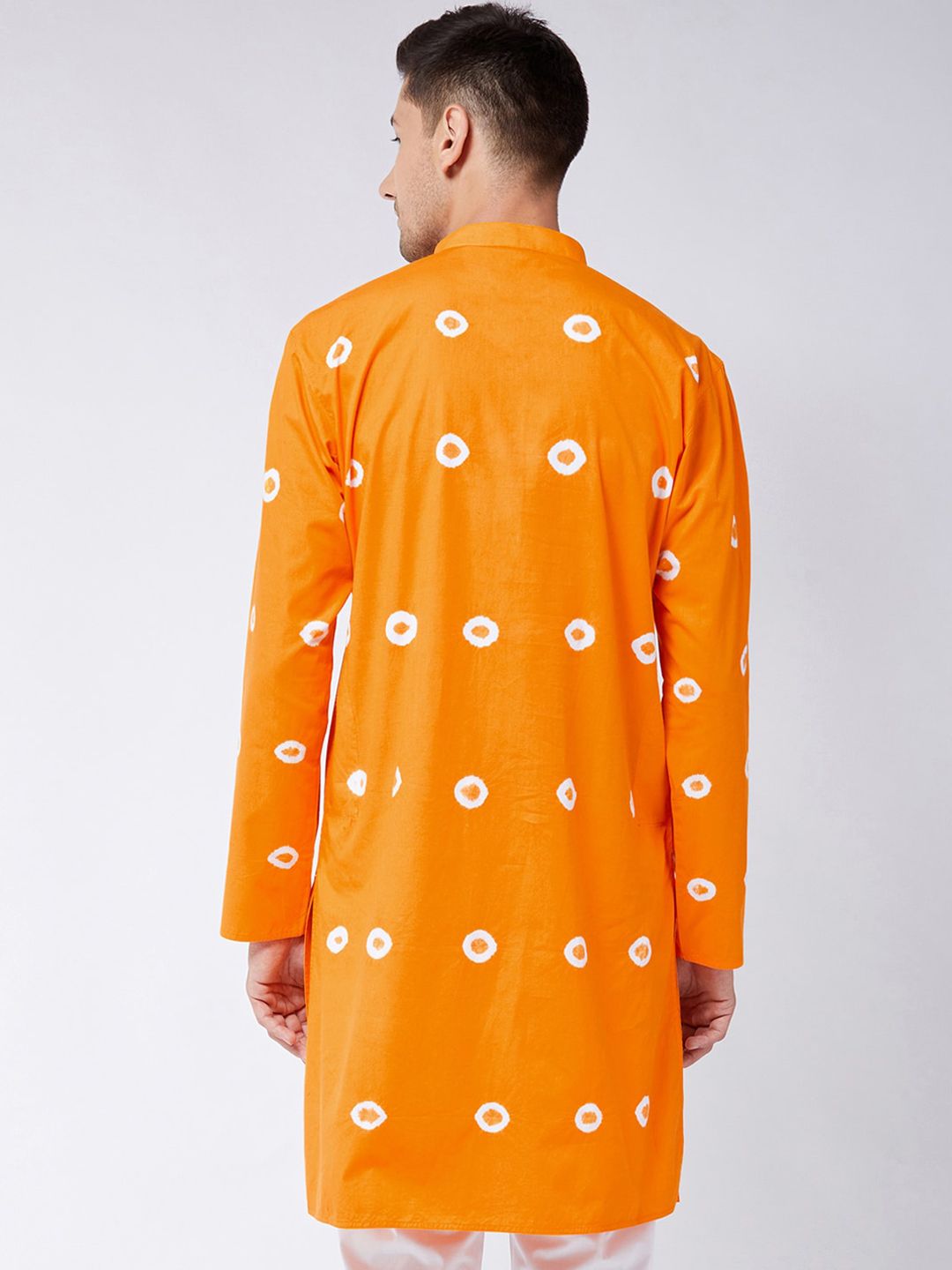 VASTRAMAY Tie & Dyed Pure Cotton Straight Kurta