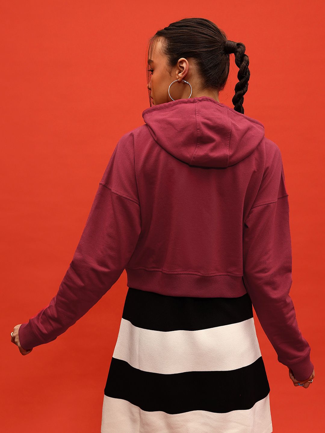 DressBerry Hooded Drop-Shoulder Sweatshirt