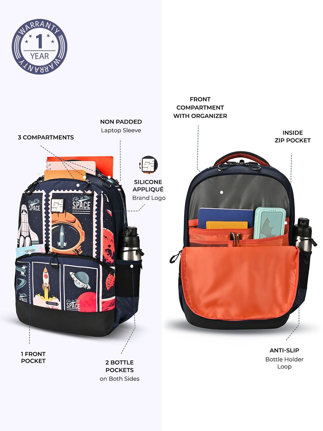 Gear Unisex Colourblocked Backpack
