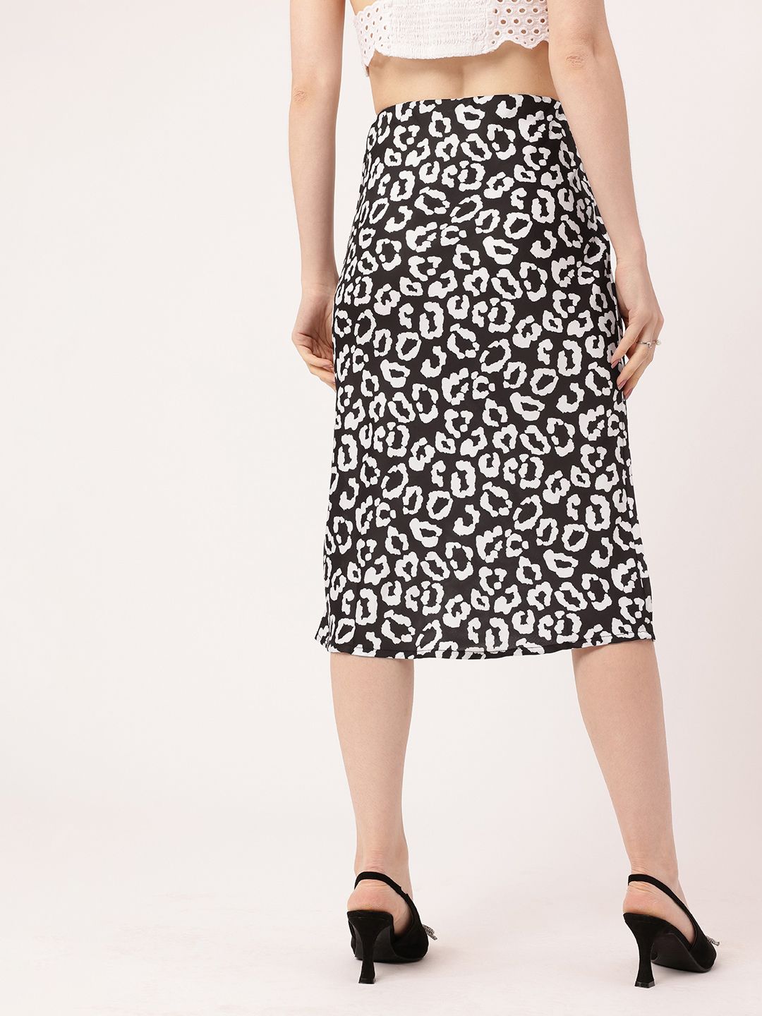 DressBerry Spotted Clawdia A-Line Midi Skirt