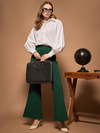 Berrylush Women Relaxed High-Rise Trousers