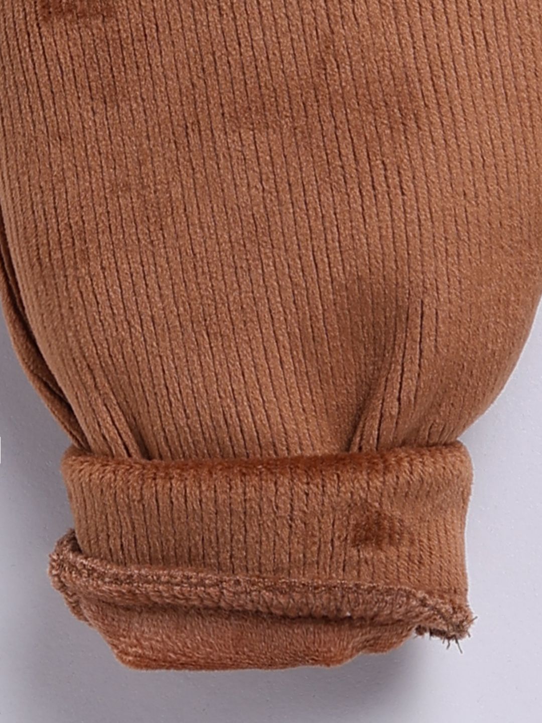 Moms Love Infant Boys Ribbed Velvet-Finish Pure Cotton Sweatshirt With Joggers